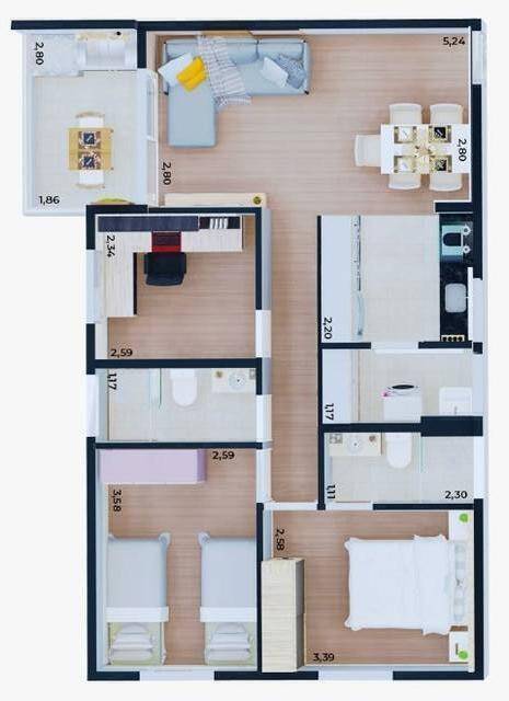 Apartamento à venda com 3 quartos, 68m² - Foto 15